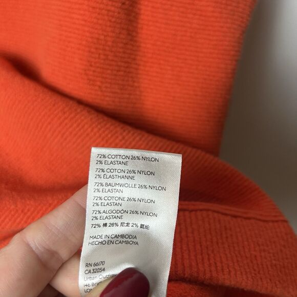 Free People Ottoman Slouchy Tunic Sweater Audacious Orange Small 262 - Picture 4 of 7